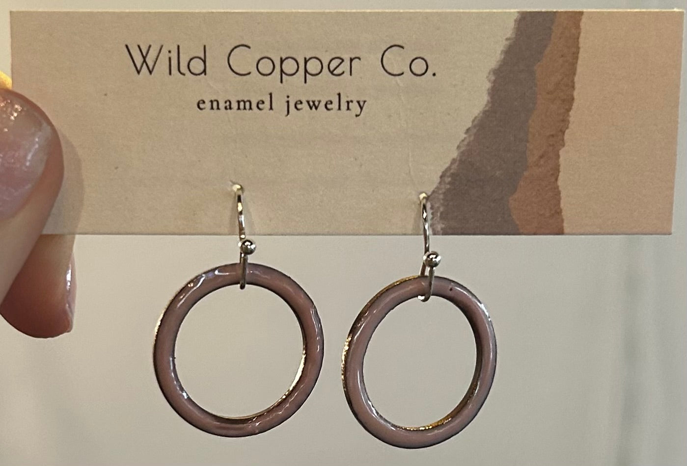 Pink Circle Cut-Out Earrings