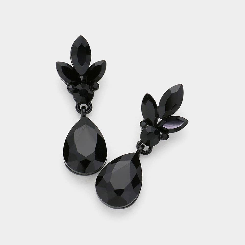 Teardrop Cluster Dangle Earrings