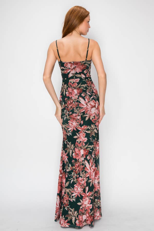 Hunter Floral Cowl Maxi-Dresses-Lovesome-Bottoms Up Boutique
