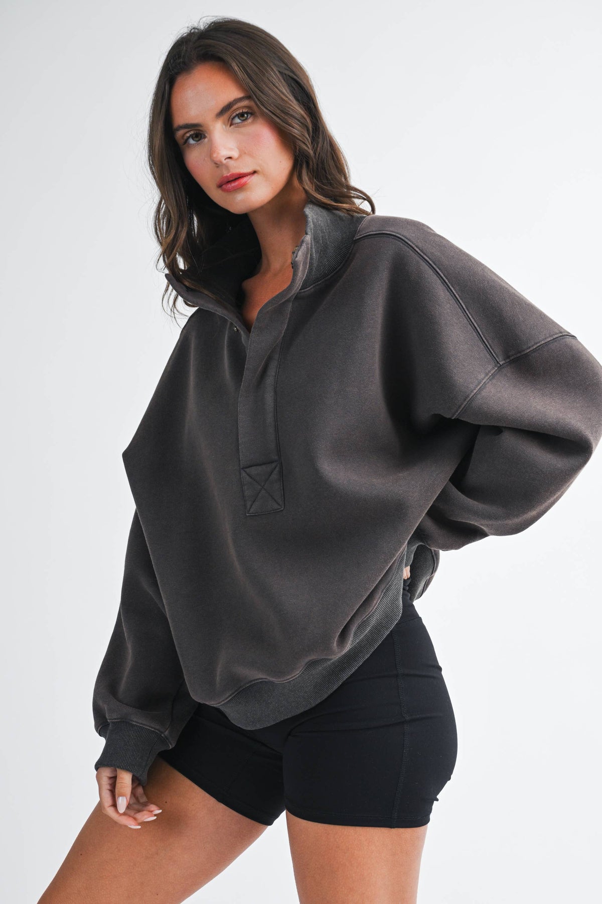 Snap Neck Pullover
