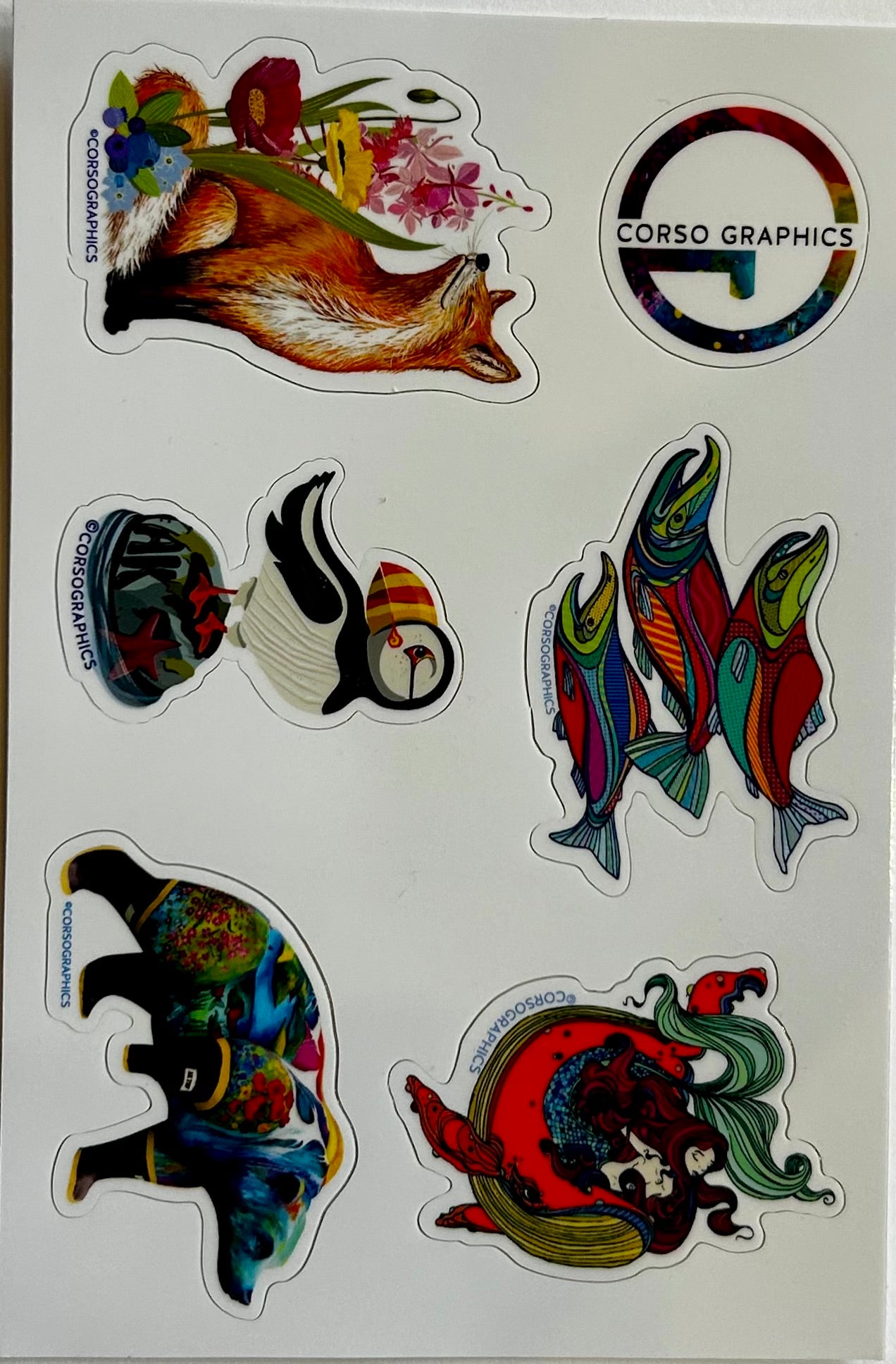 Alaska Animal Sticker Sheet