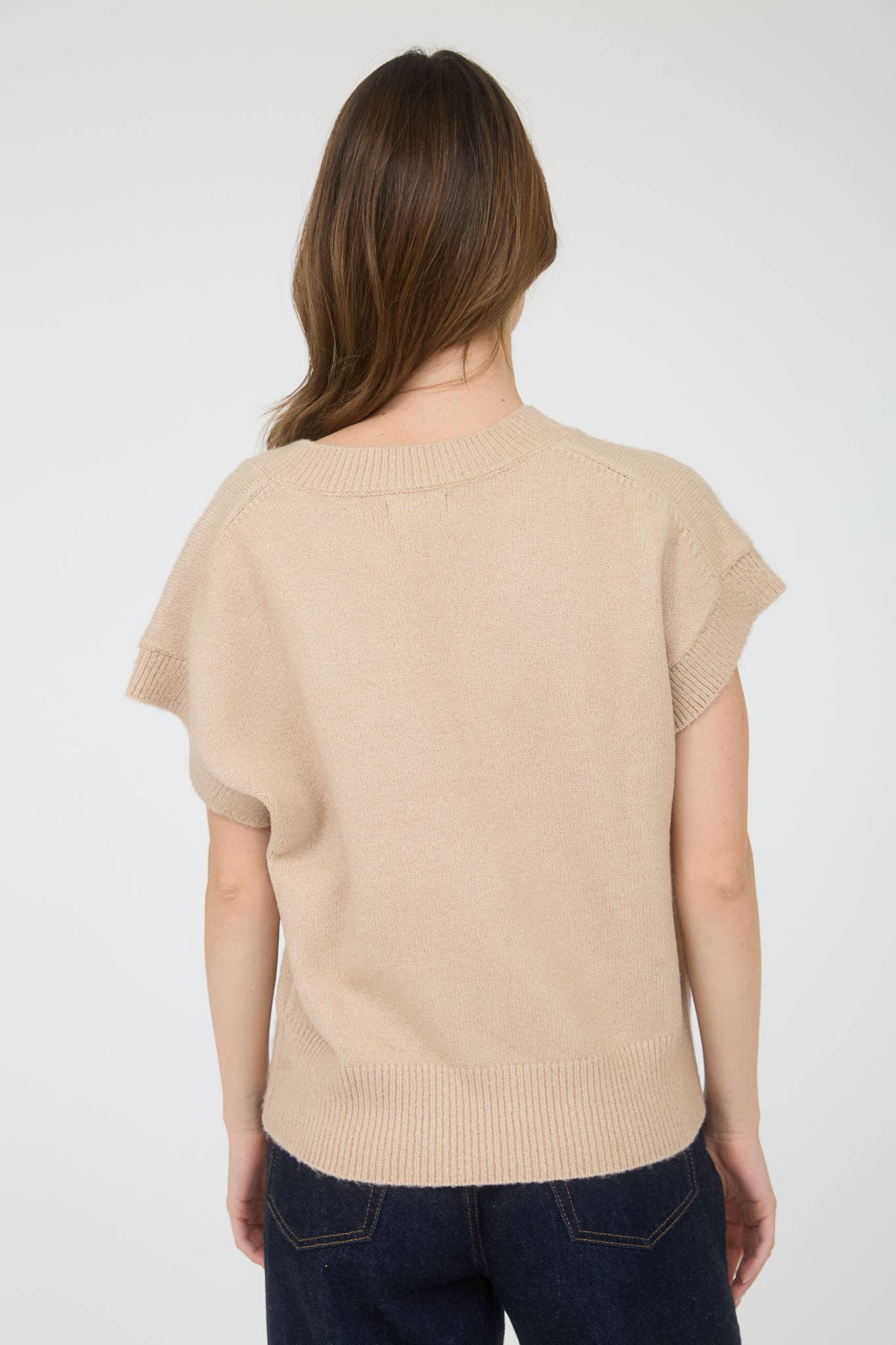 V Neck Knit Pullover Sweater