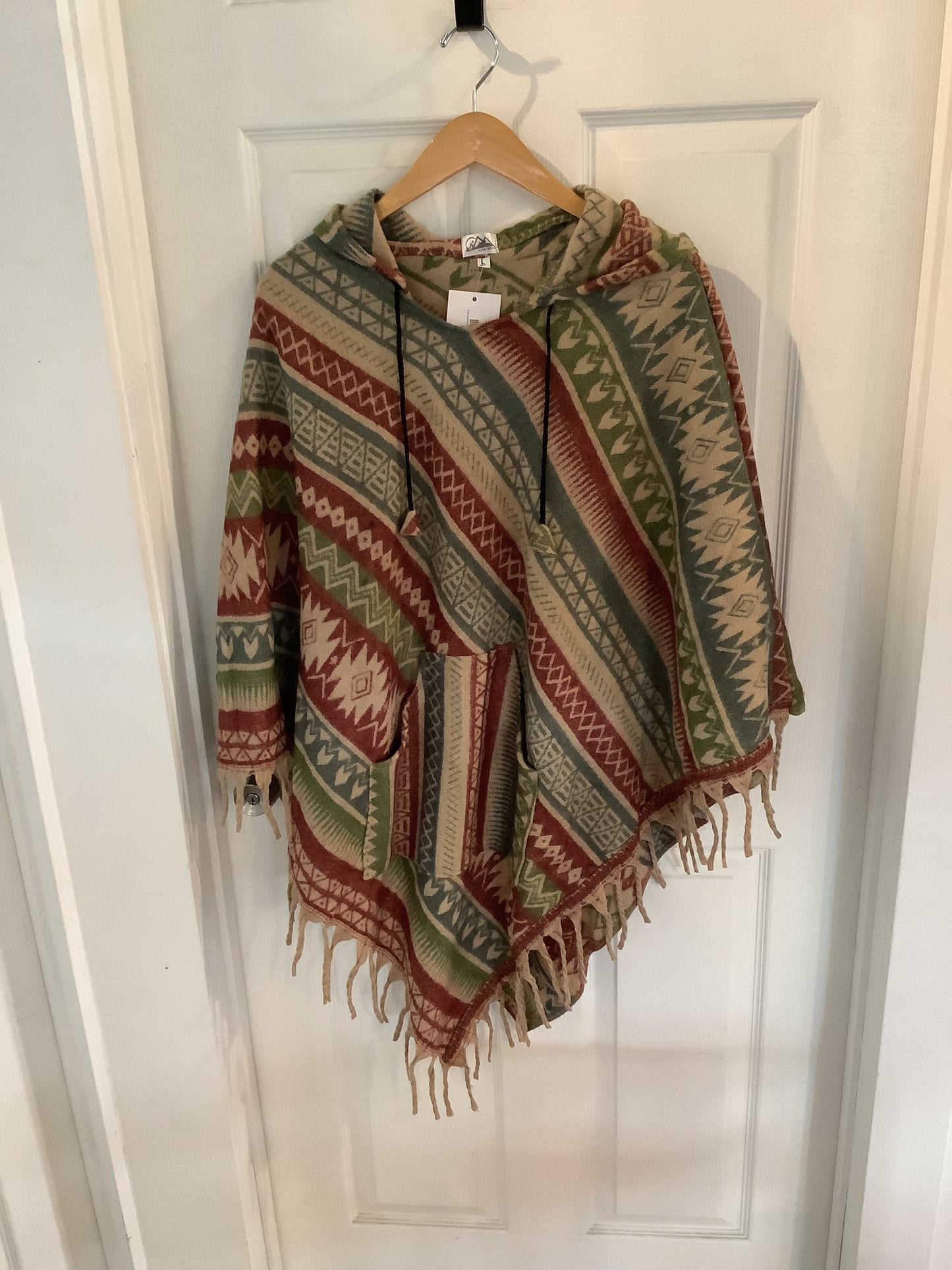 Adult Blanket Poncho Long