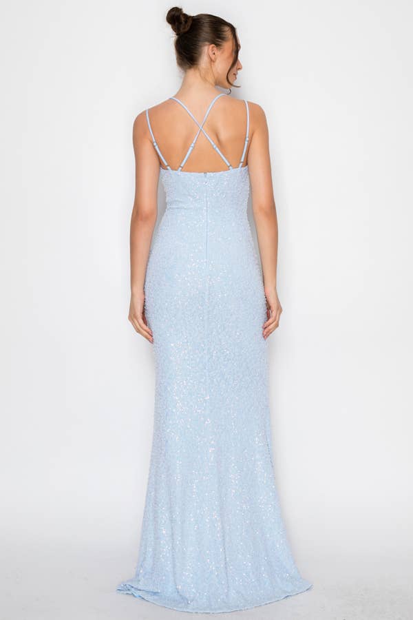 Beaded Mermaid Maxi Dress
