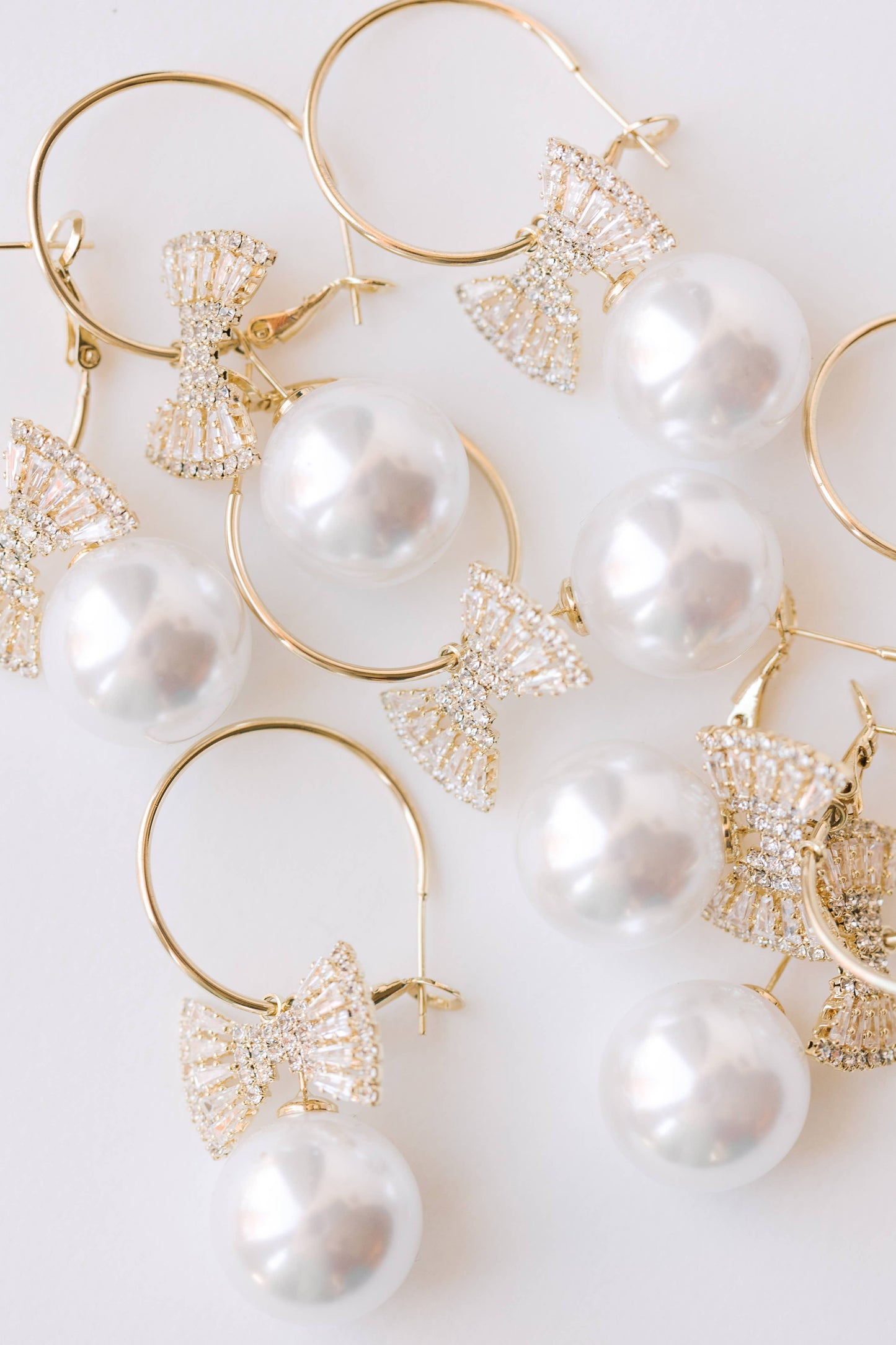 Bow Tie Pearl Earrings