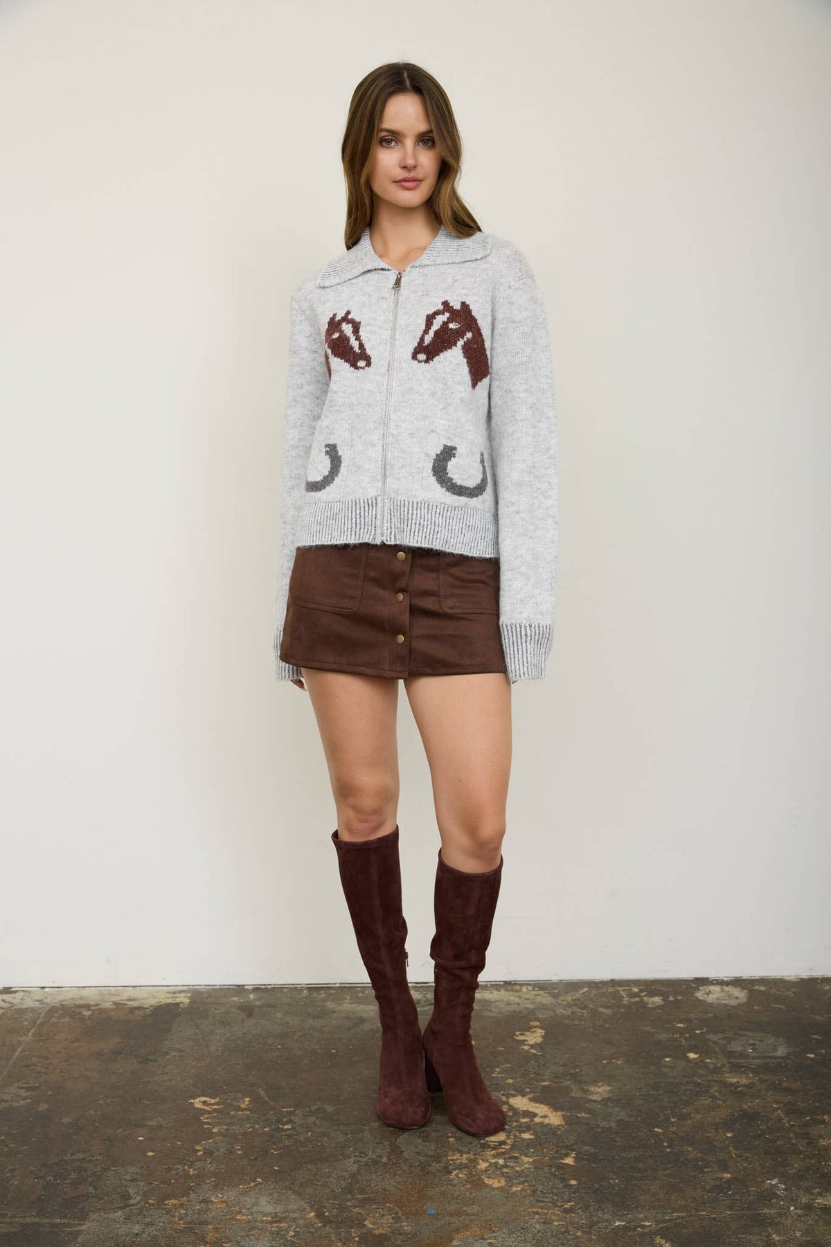 Western Knit Cardigan-Sweaters-The Workshop Studio-Bottoms Up Boutique