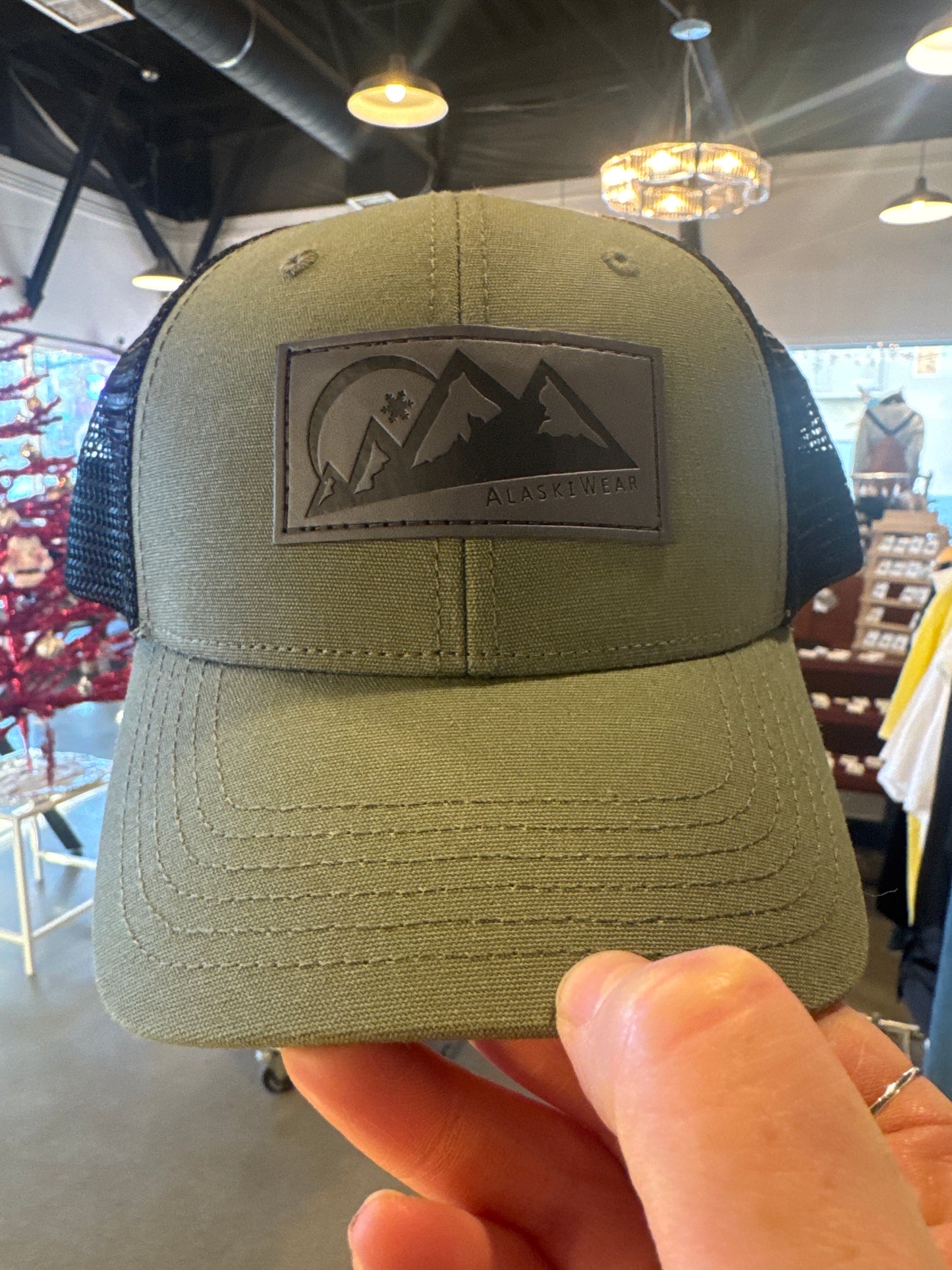 Curved Bill - Olive, Black Mesh-Hat-Bottoms Up Boutique-Anchorage AK