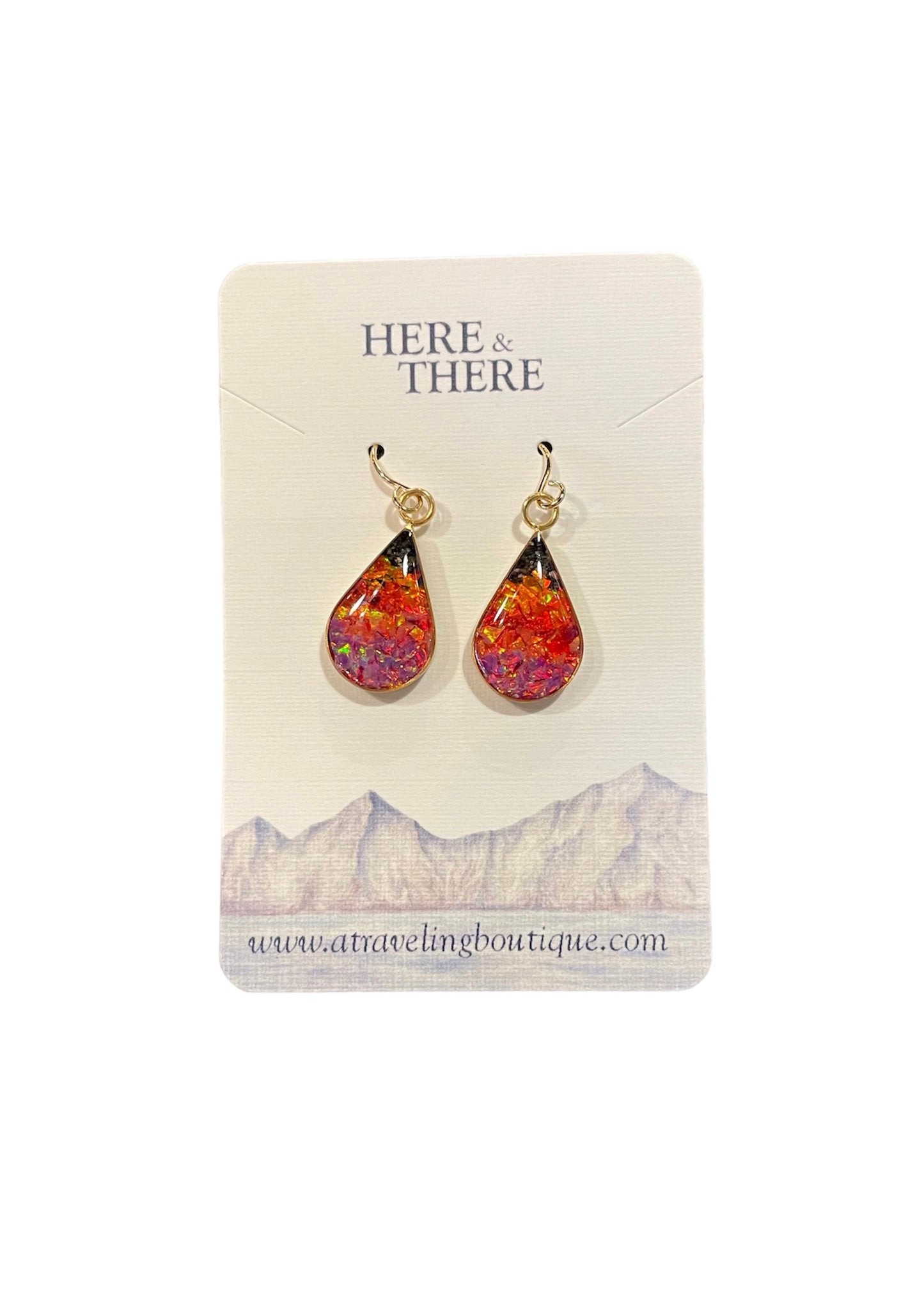 Alaska Destination Tear Drop Earrings-Local-Bottoms Up Boutique-Anchorage AK