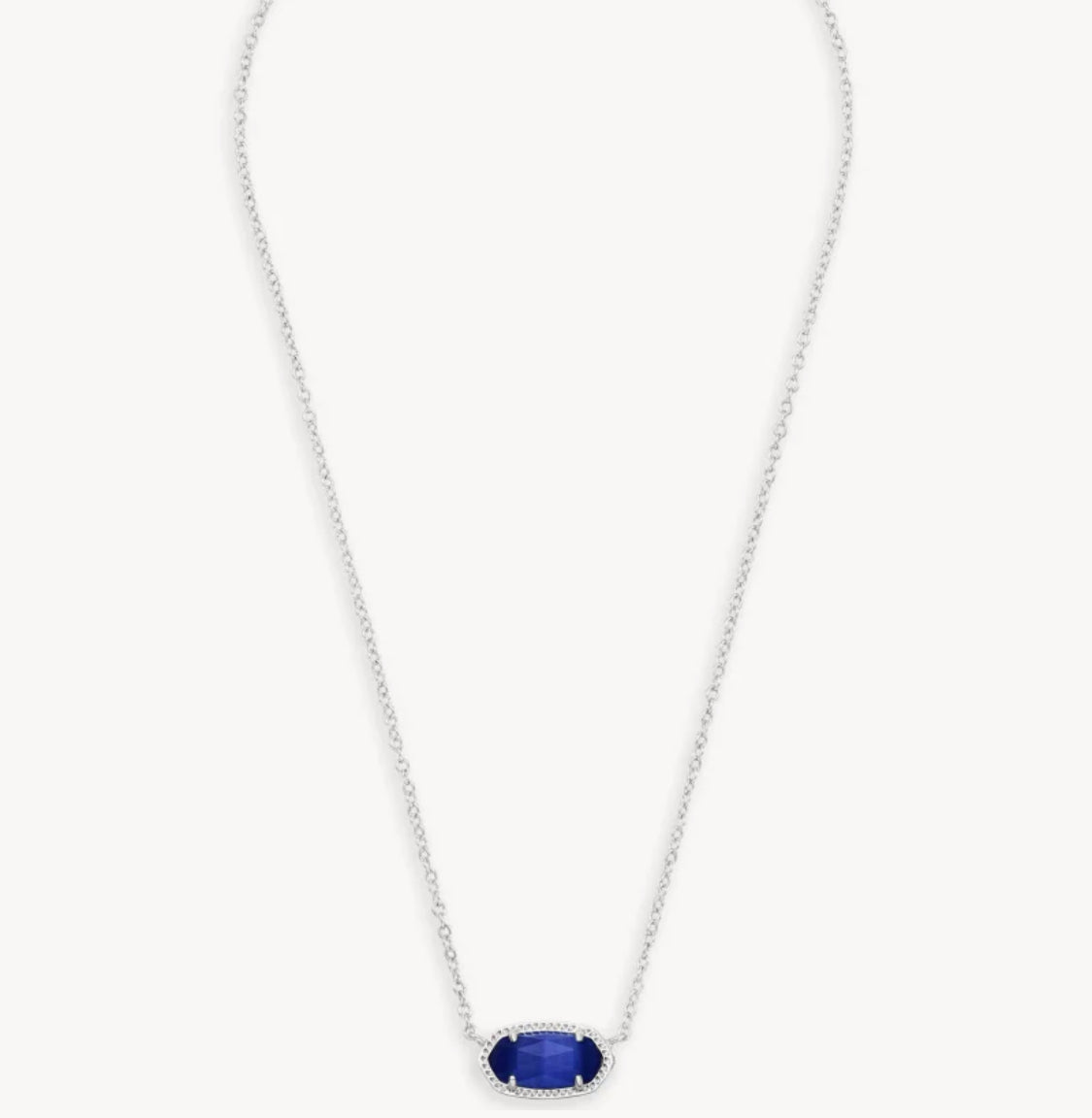 Elisa Silver Pendant Necklace in Cobalts Cat Eye-Jewelry-Bottoms Up Boutique-Anchorage AK