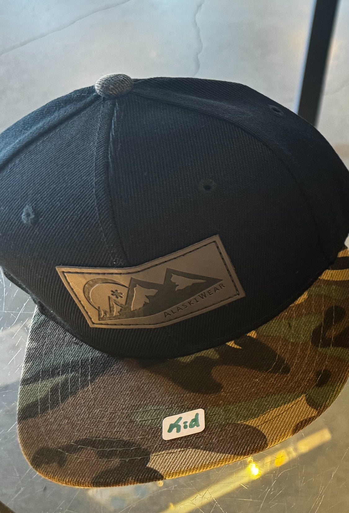 Alaskiwear Kids Trucker - Black w/ Camo Bill-Hat-Bottoms Up Boutique-Anchorage AK