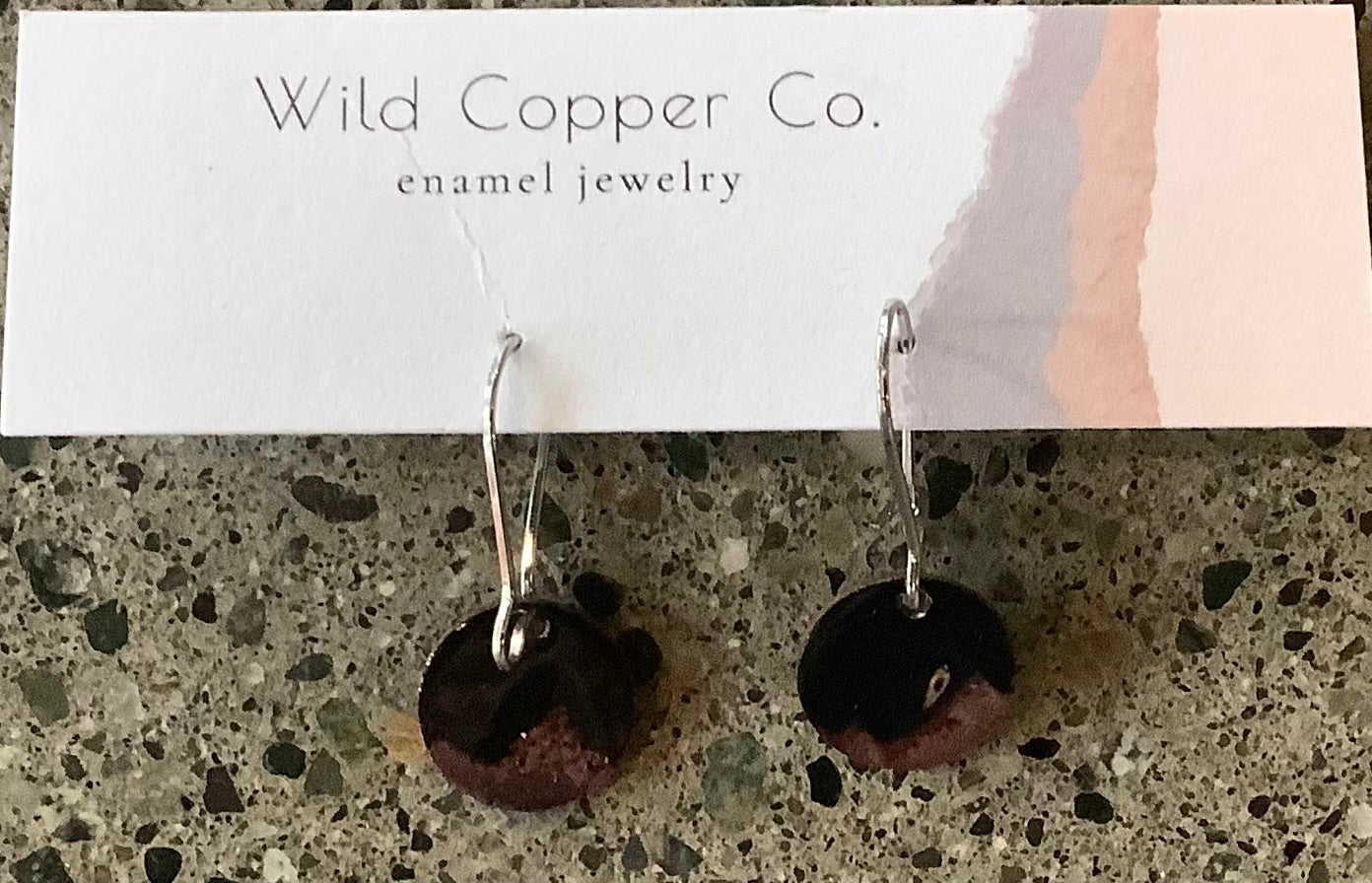 Black Mountain Circle Earrings