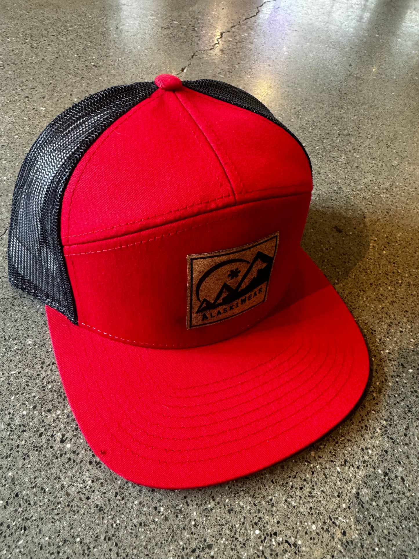 Adult Trucker - Red & Black Mesh-Hat-Bottoms Up Boutique-Anchorage AK