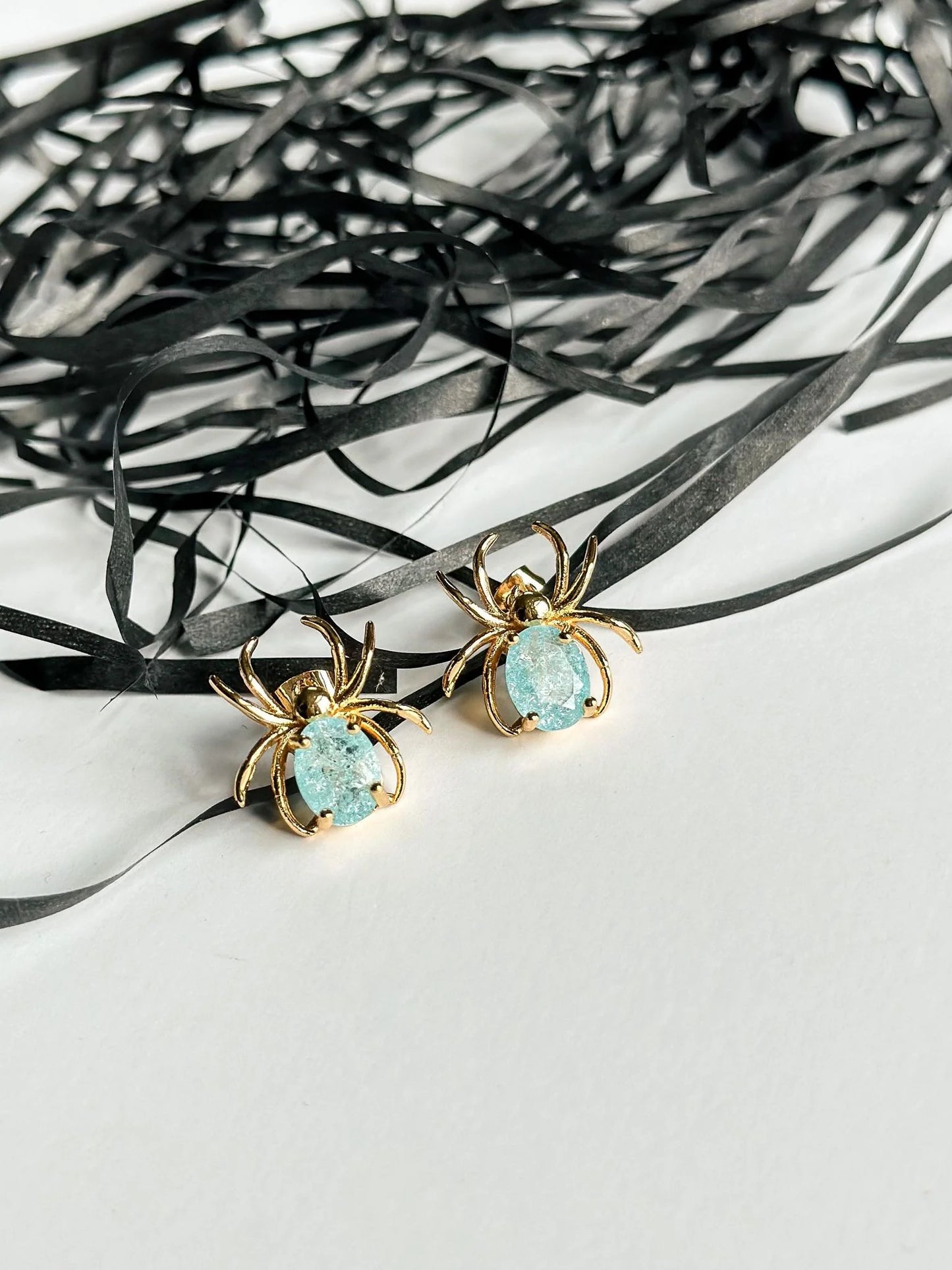 Icy Black Widow Studs-Jewelry-Bottoms Up Boutique-Anchorage AK