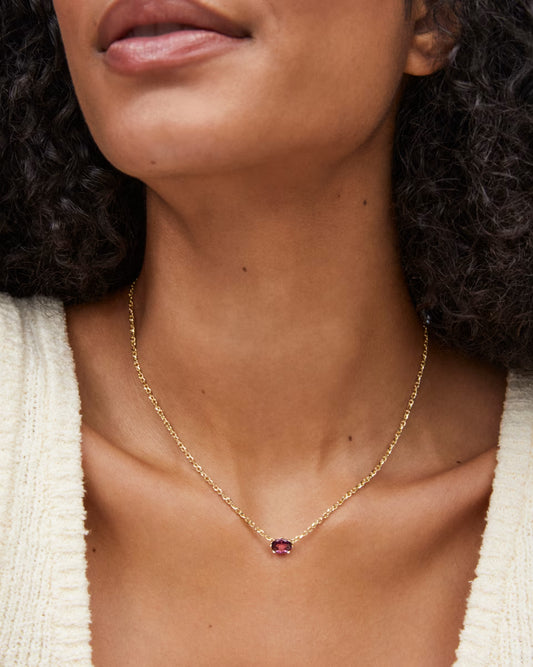 Cailin Gold Purple Crystal Pedant Necklace-Jewelry-Kendra Scott-Bottoms Up Boutique