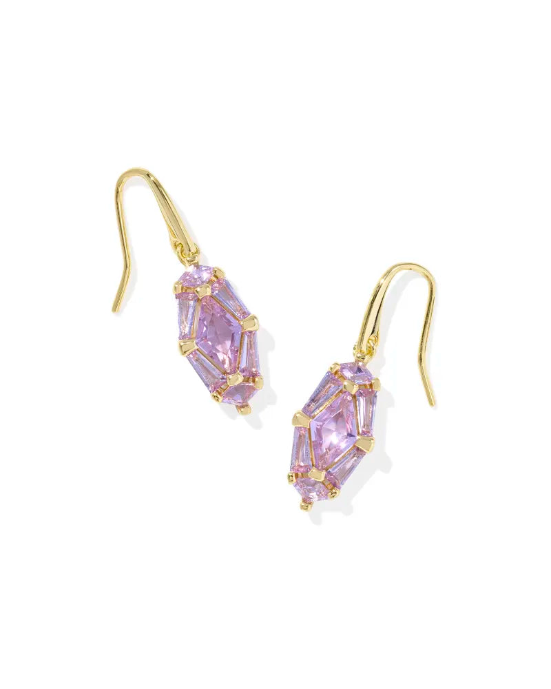 Lindy Rae Lee Gold and Violet Drop Earring