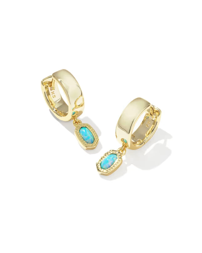 Mini Ellie Gold Wide Huggie Earrings