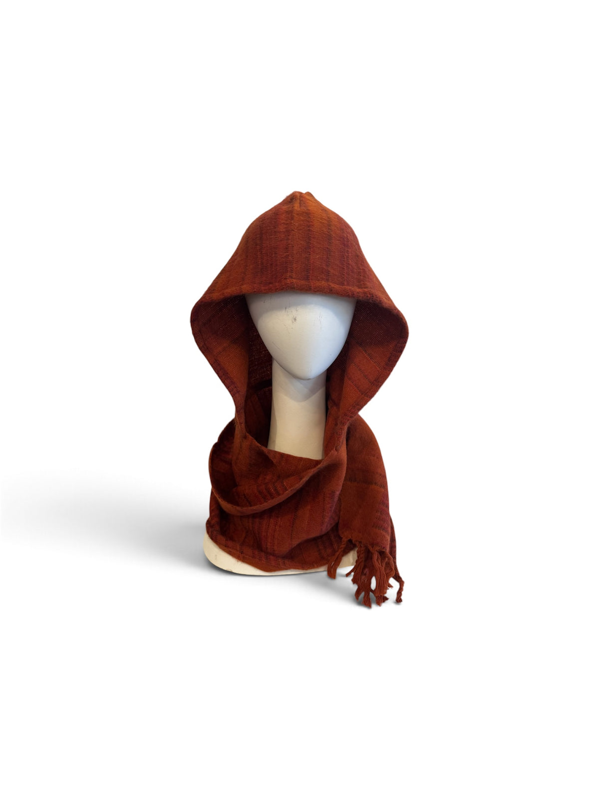 Hooded Scarf Striped Rust-Local-Alaskiwear-Bottoms Up Boutique