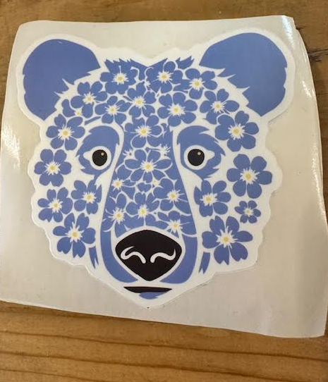 Forget Me Not Polar Bear Sticker-Stickers-Bottoms Up Boutique-Anchorage AK