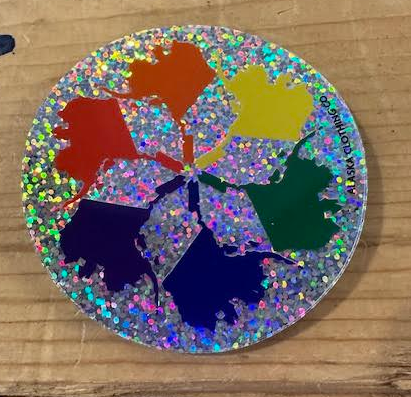 AK Holographic Rainbow Snowflake-Stickers-Bottoms Up Boutique-Anchorage AK