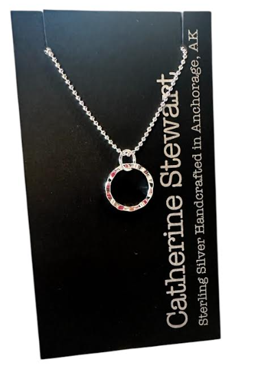 XS Circle Textured Necklace