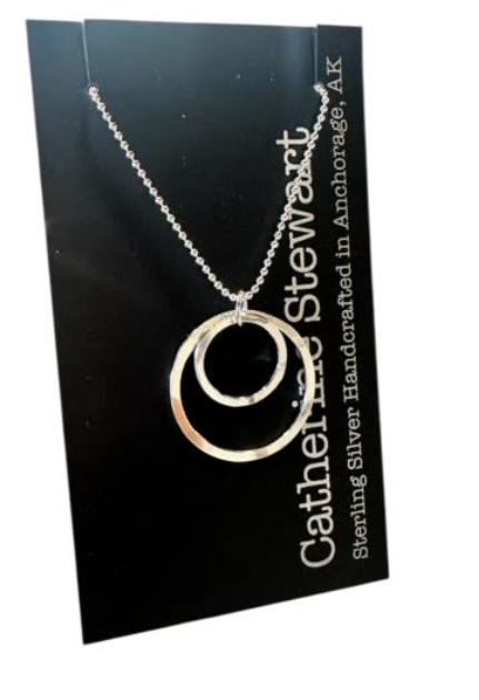 Double Flat Circle Necklace