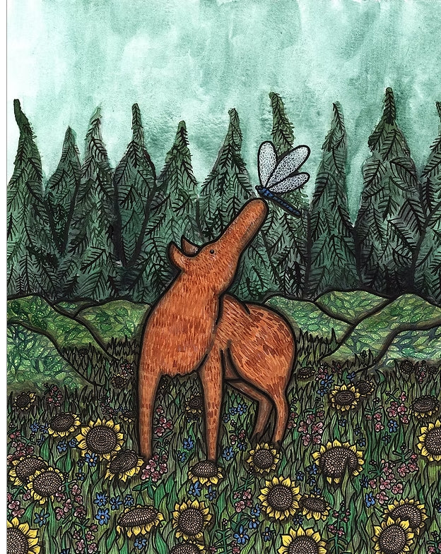 Moose Meadow Tapestry Print