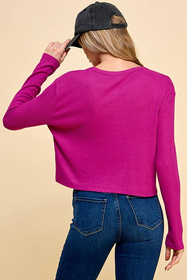 Crew Neck Hacci Rib Top