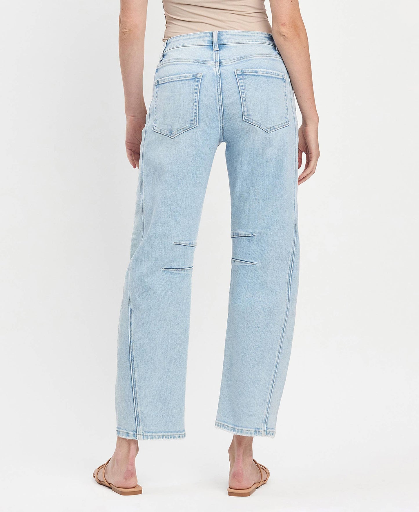 High Rise Barrel Leg Jeans