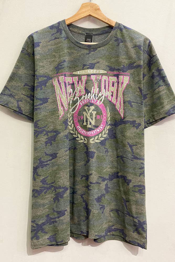 New York Oversized Camo Tee