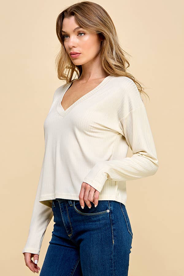 Vanilla Drop Shoulder Top