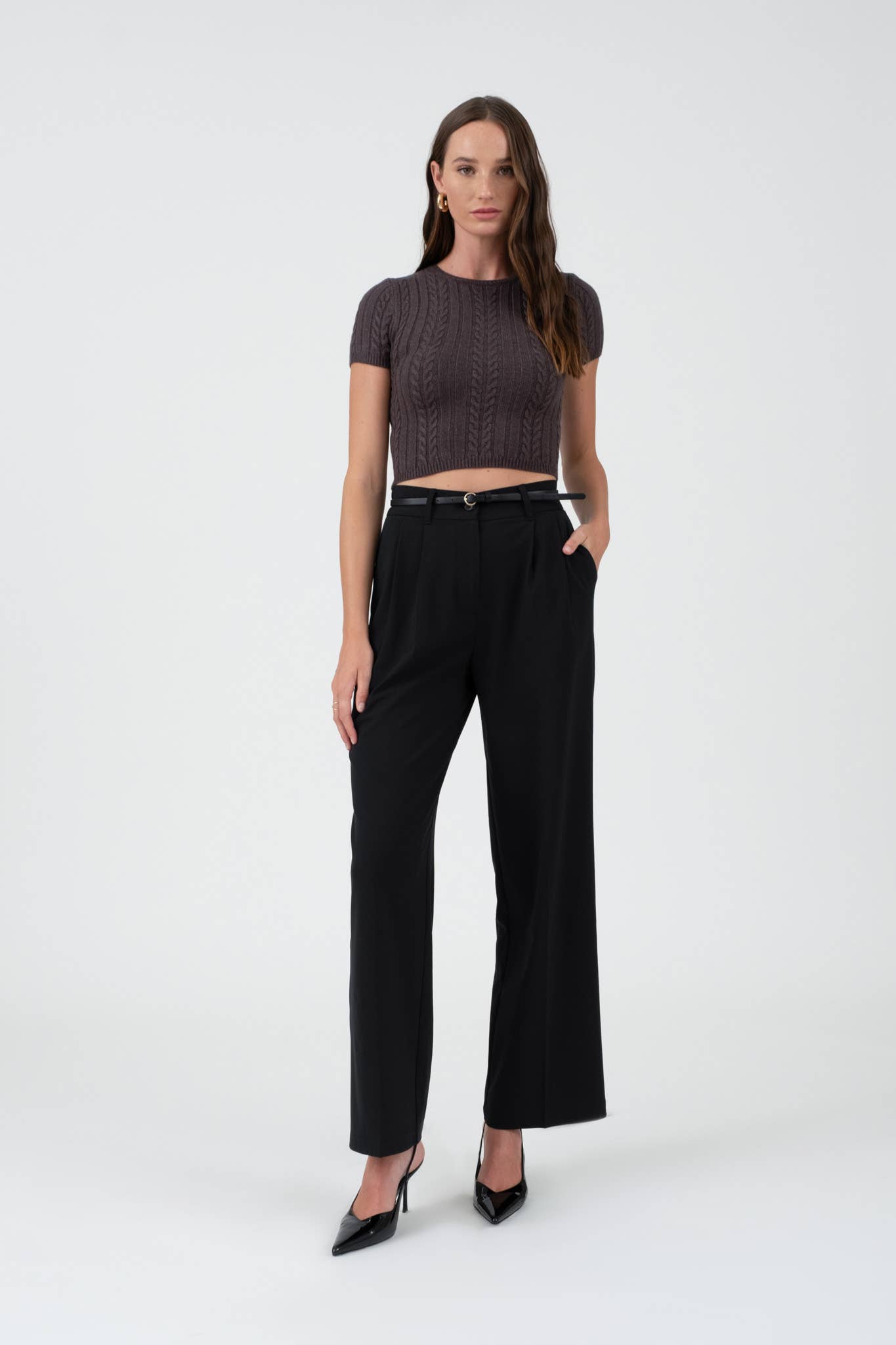 Black High Waist Dress Pants