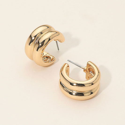 Gold Chunky Mini Hoops