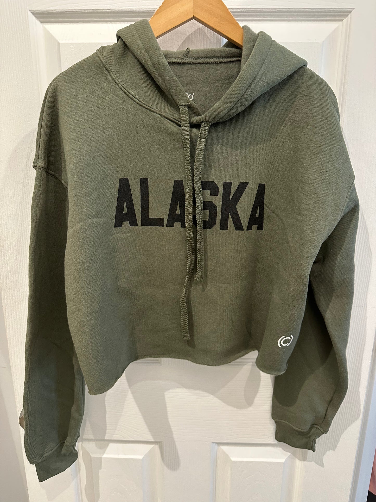 Alaska Fleece Crop Hoodie-Sweatshirt, Hoodies & Windbreakers-Bottoms Up Boutique-Anchorage AK