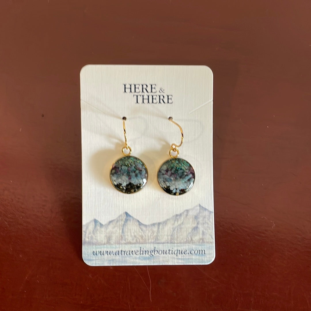 Destination Stainless Steel Earrings-Local-Girdwood Sand w/ Mother of Pearl-Bottoms Up Boutique-Anchorage AK