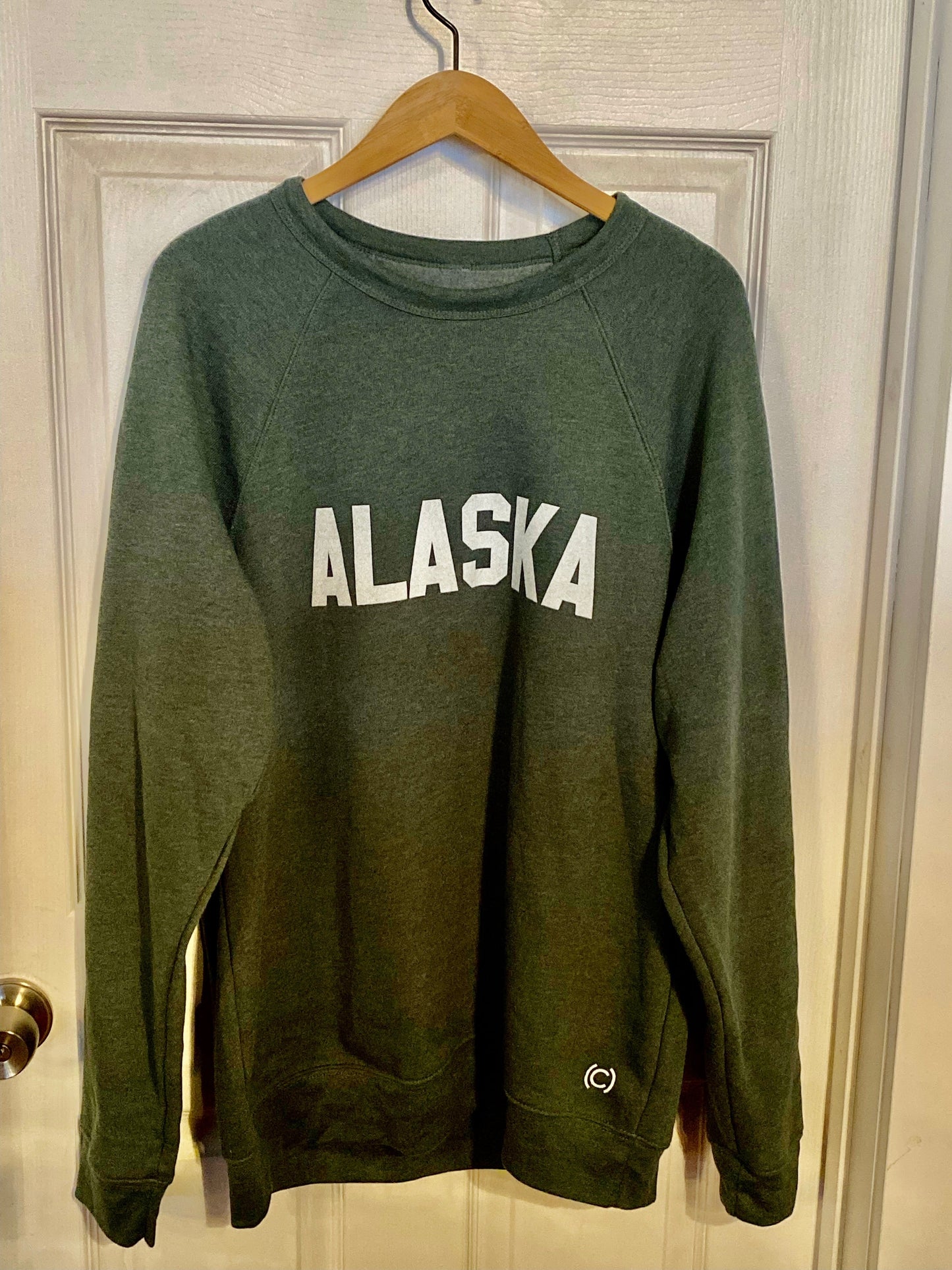 Alaska Crew Sweatshirt-Sweatshirt, Hoodies & Windbreakers-S-GREEN-Bottoms Up Boutique-Anchorage AK