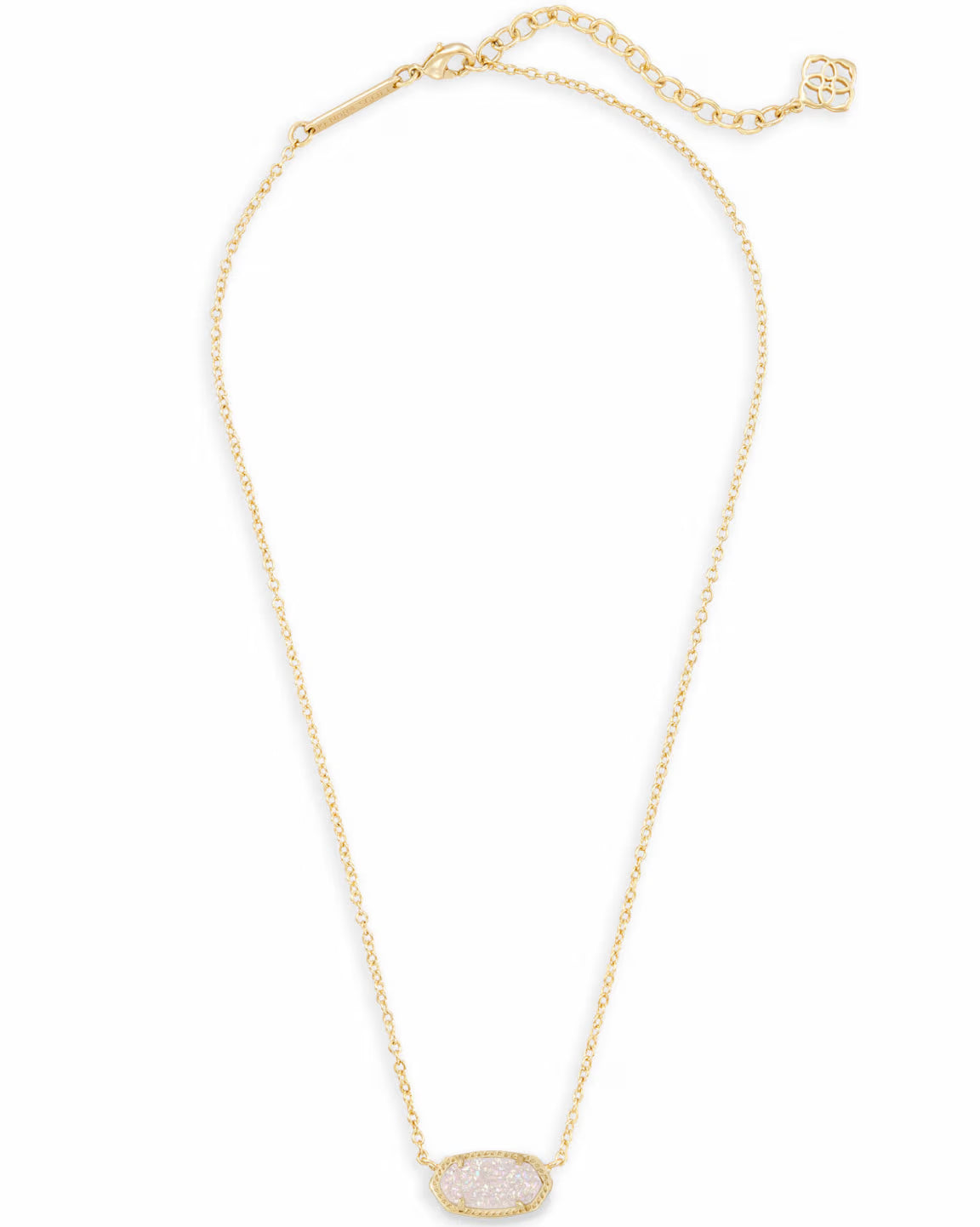 Elisa Iridescent Druzy Pendent Necklace