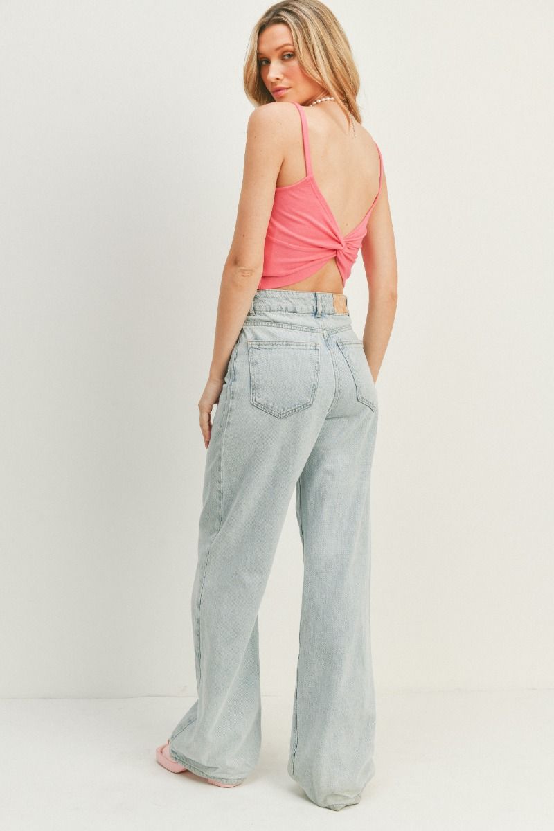 Twist Back Crop Top-Shirts & Tops-Bottoms Up Boutique-Anchorage AK