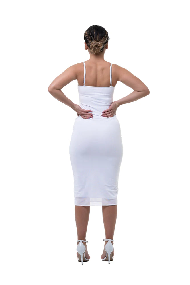 White Midi Slip Dress-Dresses-Bottoms Up Boutique-Anchorage AK