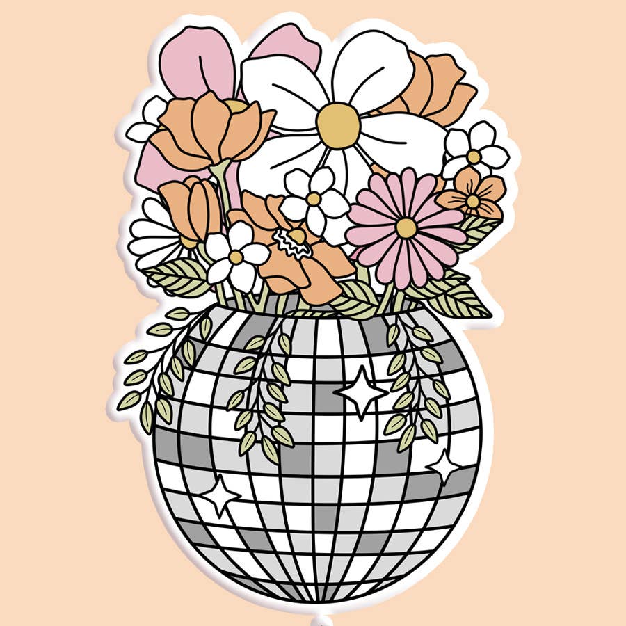 Disco Planter Sticker-Stickers-Bottoms Up Boutique-Anchorage AK