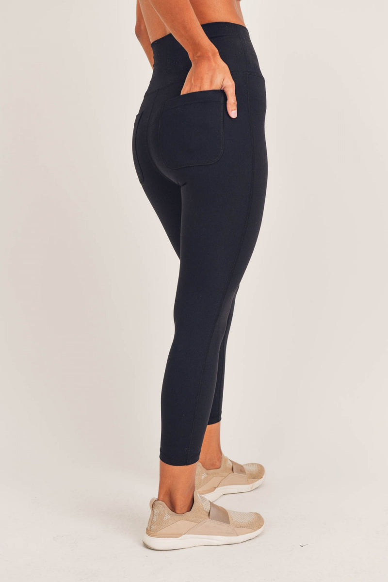 Tapered Band Essential Solid Highwaist Leggings in Navy – Floorboard  Findings Boutique