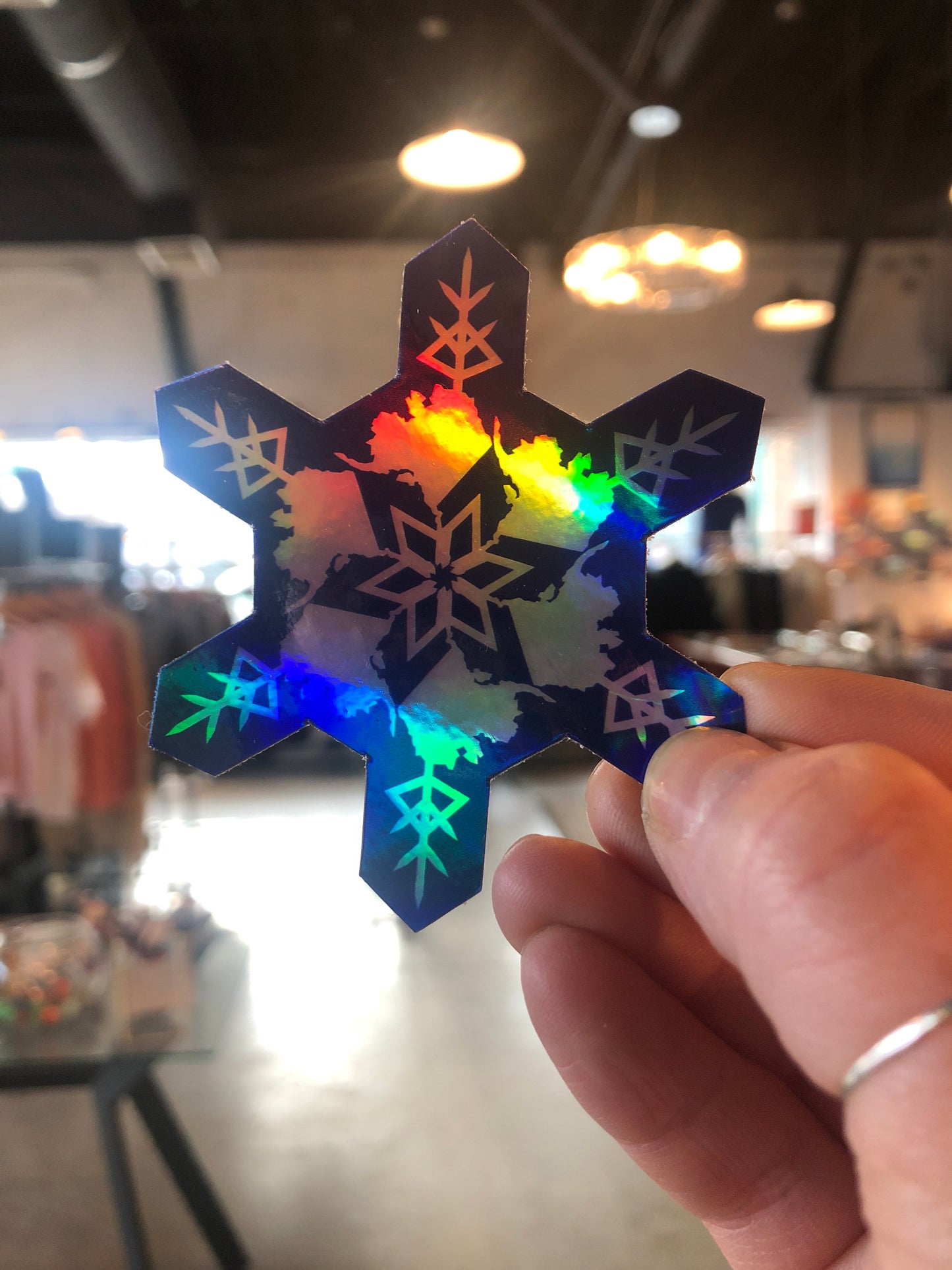 Holographic AK Snowflake Sticker-Stickers-Bottoms Up Boutique-Anchorage AK