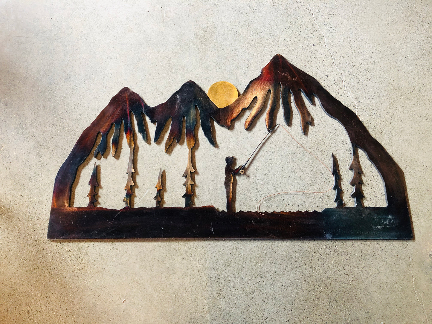 Fishin’ - Metal Original Art by Brian Fanning-Local-Bottoms Up Boutique-Anchorage AK