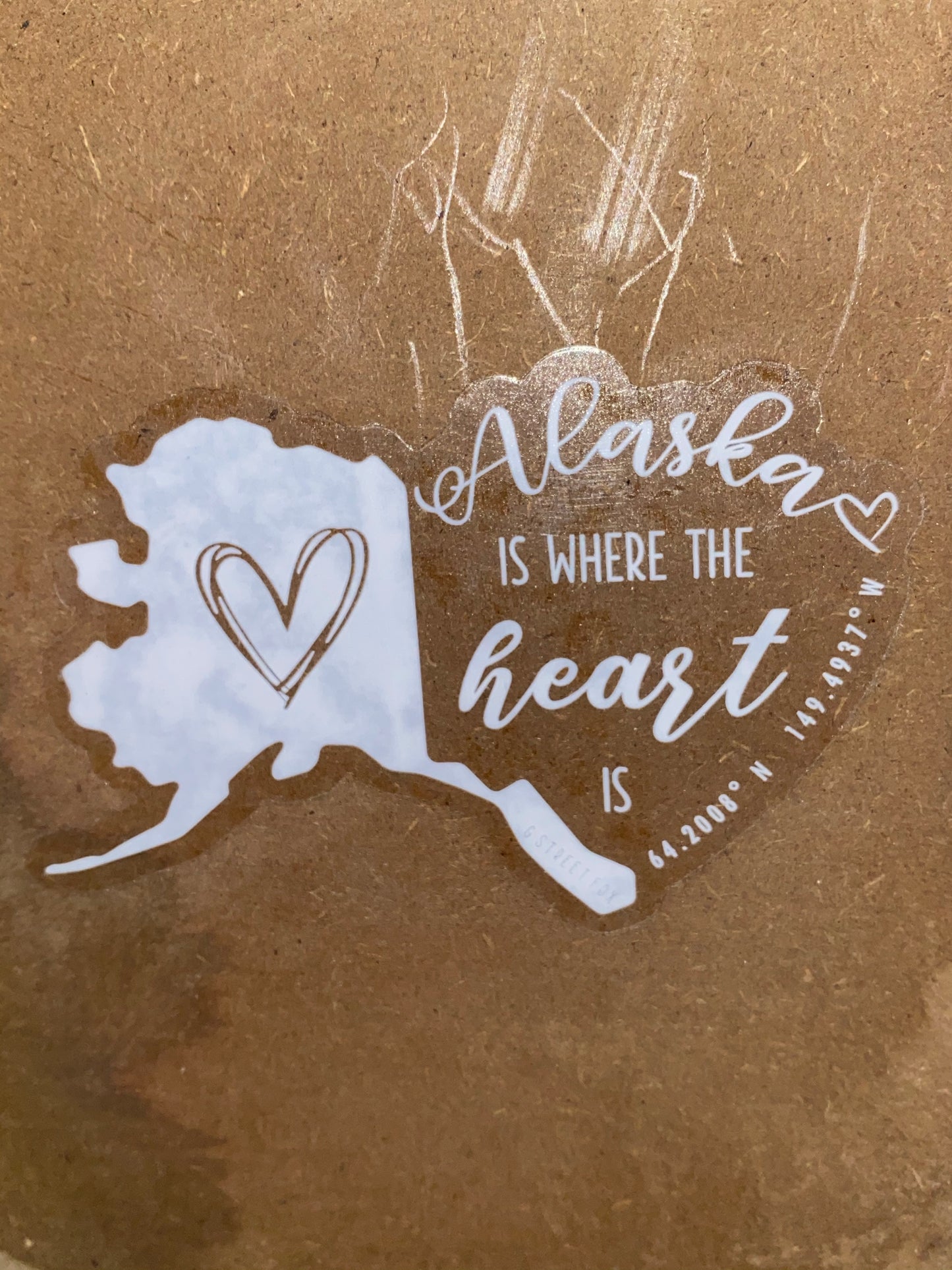 Alaska is Where The Heart Is Sticker-Local-Bottoms Up Boutique-Anchorage AK