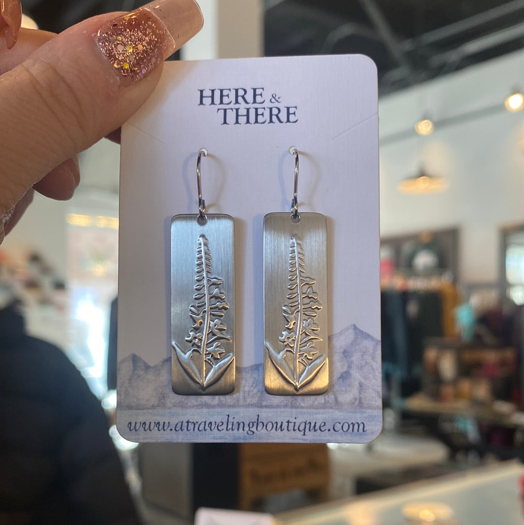 Raised Fireweed Earrings-Jewelry-Steel-Bottoms Up Boutique-Anchorage AK