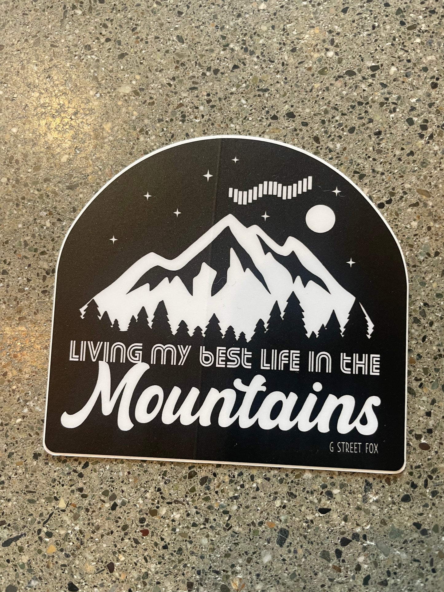 Best Life in the Mountains Sticker-Stickers-Bottoms Up Boutique-Anchorage AK