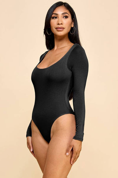 Scoop Neck Double Layered Bodysuit