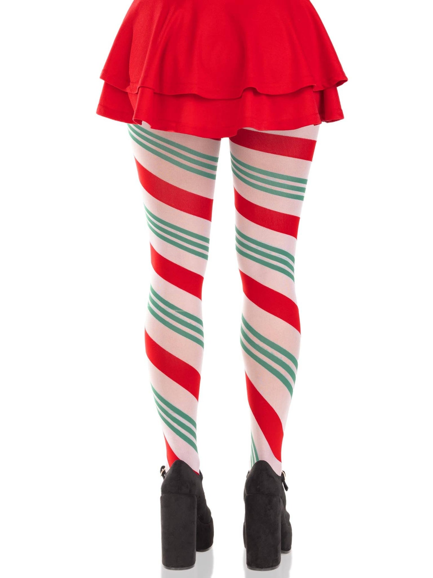 Lane Holiday Ribbon Striped Tights