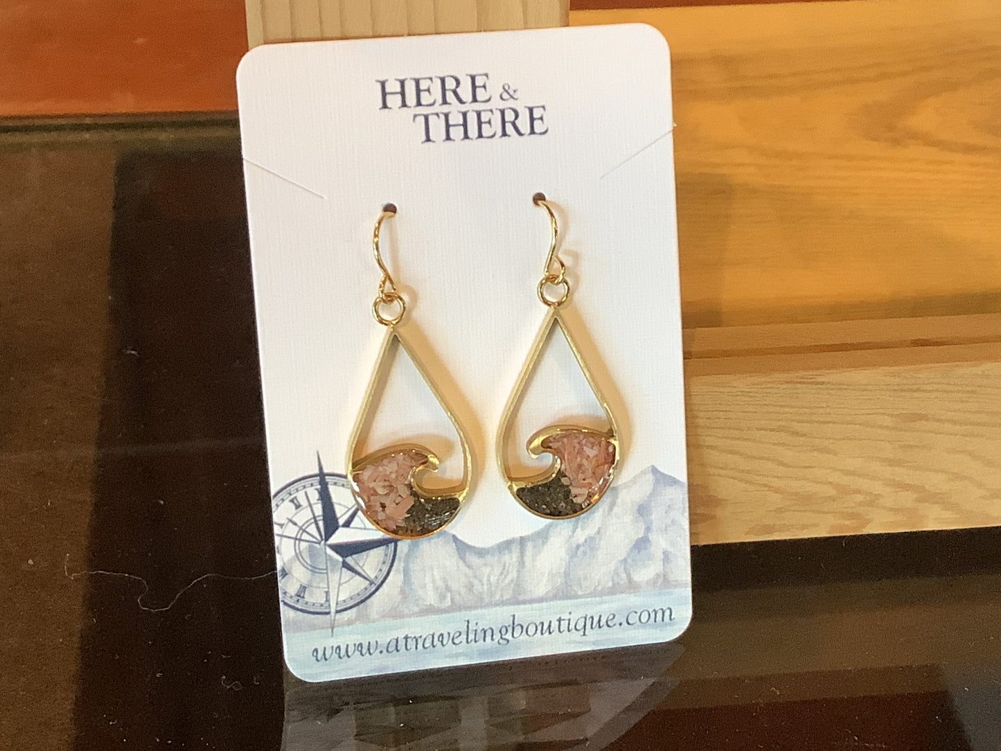 Open Sky Wave Tear Drop Dangle Earrings