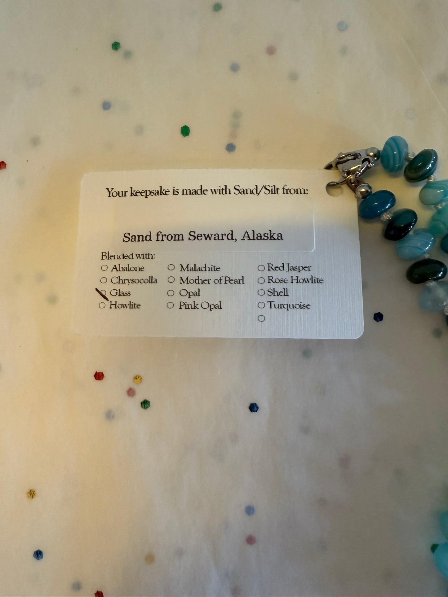 Beaded 3 Charm Clip Necklace