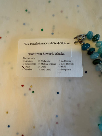 Beaded 3 Charm Clip Necklace